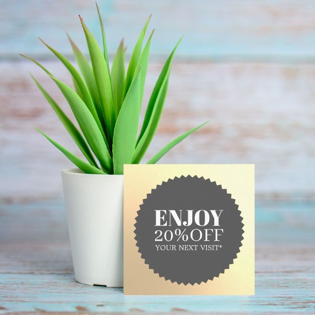 Minimal Elegante Imitats Gold Gray Salon Rabattkarte (Von Creator hochgeladen)