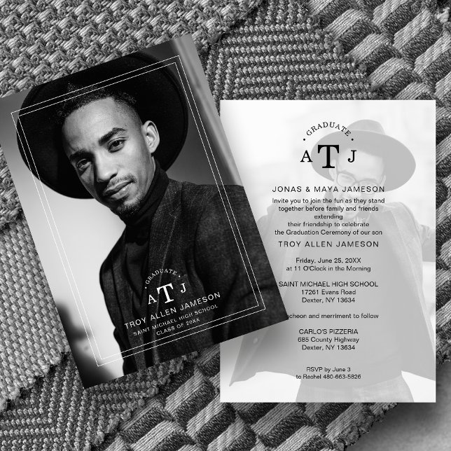 Minimal Elegante Moderne Transparenz 2 Fotos Einladung (Von Creator hochgeladen)