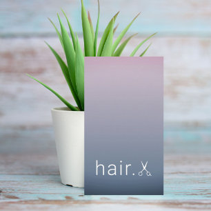 Minimal Elegante Pastel Weiße Schere Friseurstyli Visitenkarte