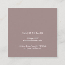Minimal elegante Schwarz-weiße Bobby Buttone Hair Quadratische Visitenkarte