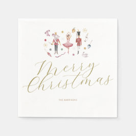 Minimal Elegante Weihnachten Der Nutcracker Urlaub Serviette