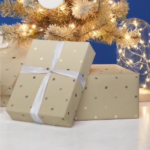 Minimal elegante Weihnachten Tiny Gold Polka Dots Geschenkpapier