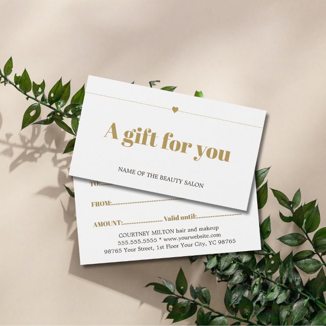 Minimal Elegante White Imitate Goldene Linie Herzl (Von Creator hochgeladen)