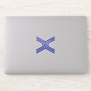 Minimal eleganter Buchstabe X Monogramm Aufkleber
