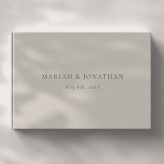 Minimal Eleganter Empfang Wedding Gästebuch