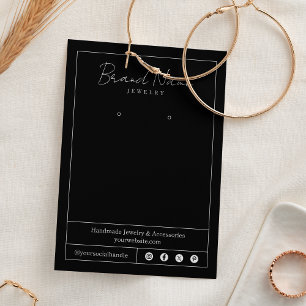 Minimal Eleganter Schmuck Earring Display Card Sch Visitenkarte