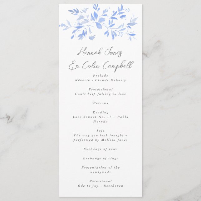 Minimal elegantes, blau gestrichenes Porzellan Programm (Vorderseite)