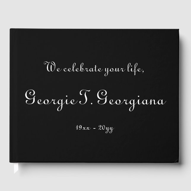 Minimal, elegantes Gästebuch (Vorderseite)