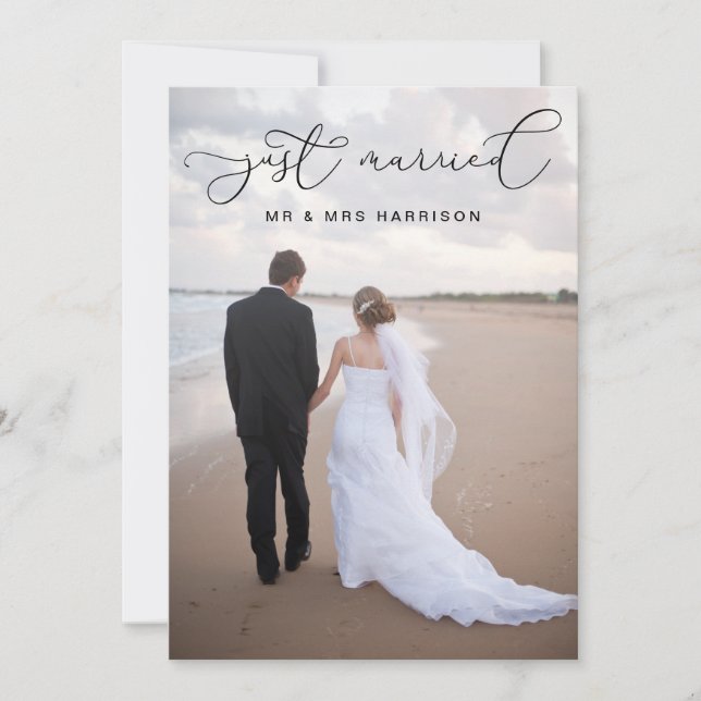 Minimal Elopement Party Später Foto Hochzeit (Vorderseite)