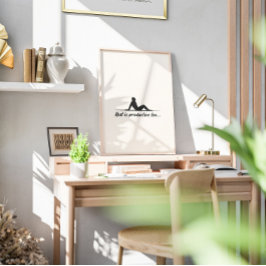 Minimal entspannende Silhouette Poster