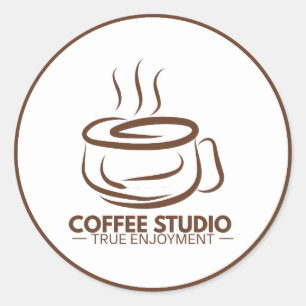 Minimal   espresso yourself   Kaffeeliebhaber Runder Aufkleber