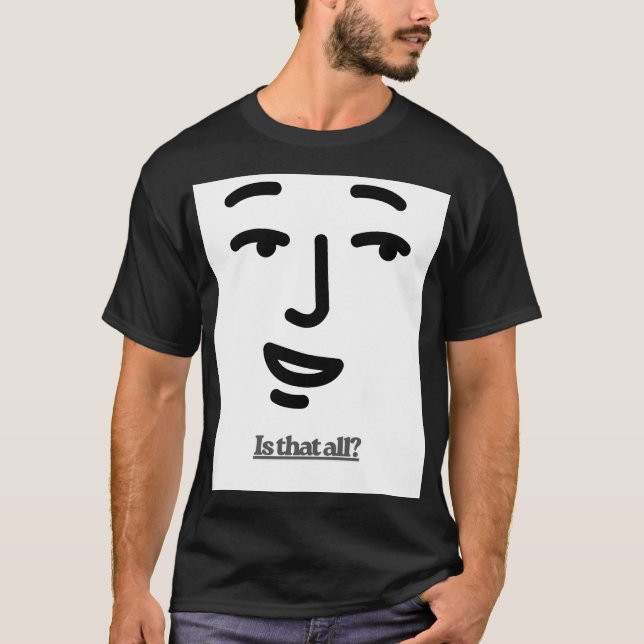 Minimal Face Typography T-Shirt (Vorderseite)