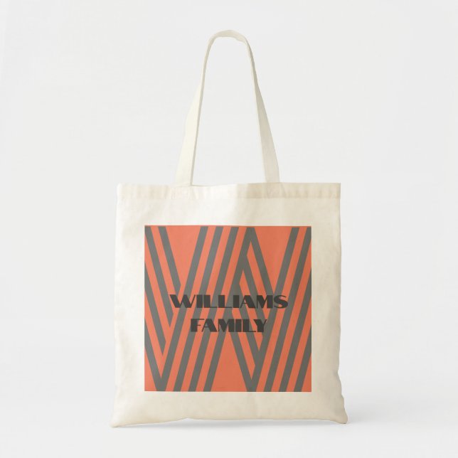 MINIMAL FAMILLION MONOGRAM GIFT ORANGE TRAGETASCHE (Vorne)