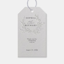 Minimal Faux Blind Deboss Cotton Wedding Gift Tag Geschenkanhänger