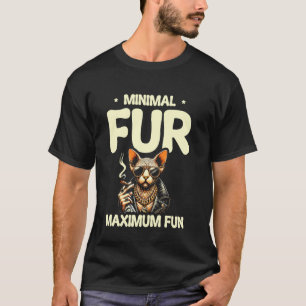 Minimal Fell Für Maximalen Spaß Katzen-Enthusiast  T-Shirt