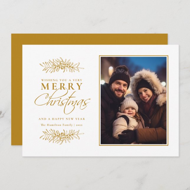 Minimal festliches Foto Weihnachten (Vorne/Hinten)