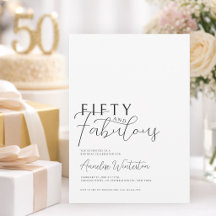 Minimal Fifty and Fabulous 50. Geburtstag