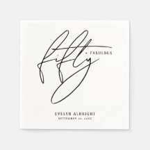 Minimal Fifty und Fabulous 50. Geburtstagsfeier