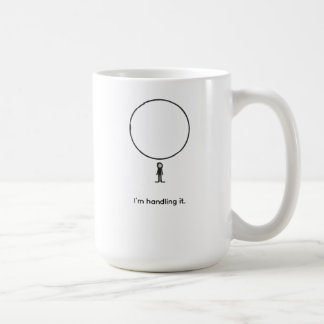 Minimal Figure Under Pressure Abstract Line Art Kaffeetasse