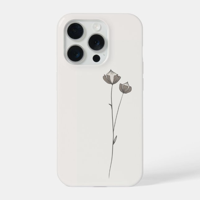 Minimal Flax Phone Case iPhone Hülle (Rückseite)