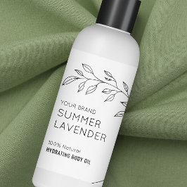 Minimal Floral 4 OZ 120 ml Kosmetisches Flaschenet Rechteckiger Aufkleber