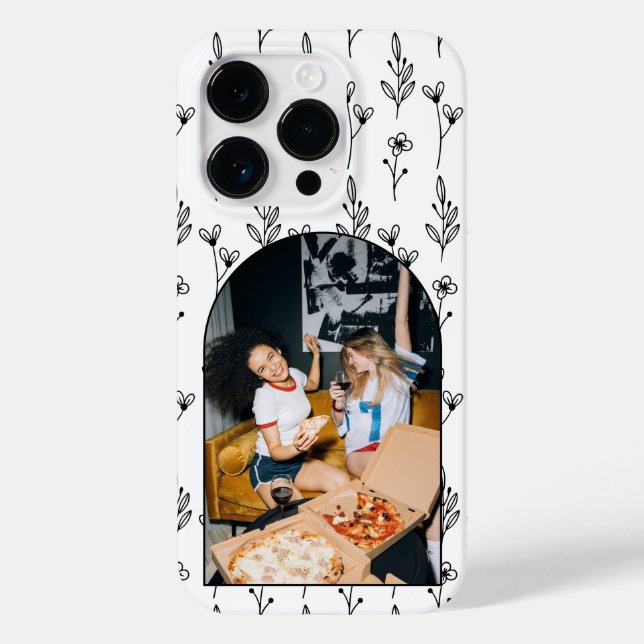 Minimal floral Custom Foto iPhone 14 Fall Case-Mate iPhone Hülle (Rückseite)