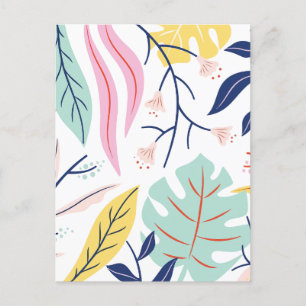 Minimal floral feiertagspostkarte