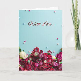 Minimal Floral Greeting Card – With Love Botanical Karte