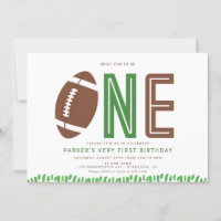Minimal Football First BIrthday Party Sports