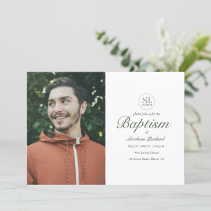 Minimal Foto Church Logo Christliche Taufe Einladung