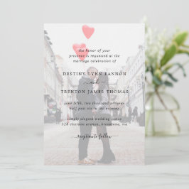 Minimal Foto Classic Elegante Hochzeit Einladung