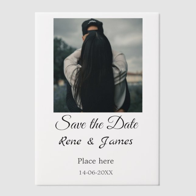 Minimal Foto Schwarz klassisch elegant gerettet (Vorderseite)