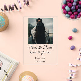 Minimal Foto Schwarz klassisch elegant gerettet Acryleinladungen