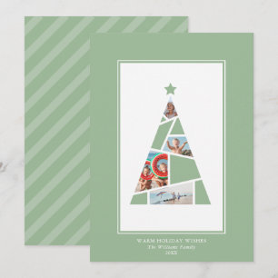 Minimal Foto Weihnachtsbaum Feiertagskarte