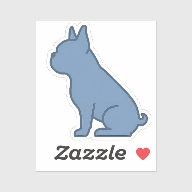 Minimal French Bulldog Design Aufkleber (Blatt)