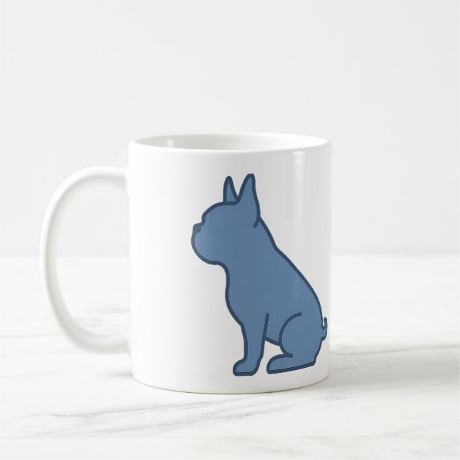 Minimal French Bulldog Design Kaffeetasse (Links)