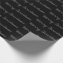 Minimal frohe Weihnachtstypografie Schwarz-weiß