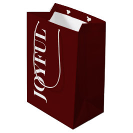 Minimal FRÖHLICH | Deep Red Holiday Mittlere Geschenktüte