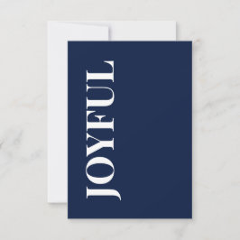Minimal FRÖHLICH | Marineblaue Weihnachtsgrüße Karte