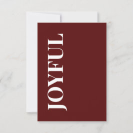 Minimal FRÖHLICH | Tiefe Rote Weihnachtsgrüße Karte