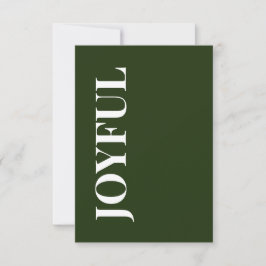 Minimal FRÖHLICH | Waldgrüne Weihnachtsgrüße Karte