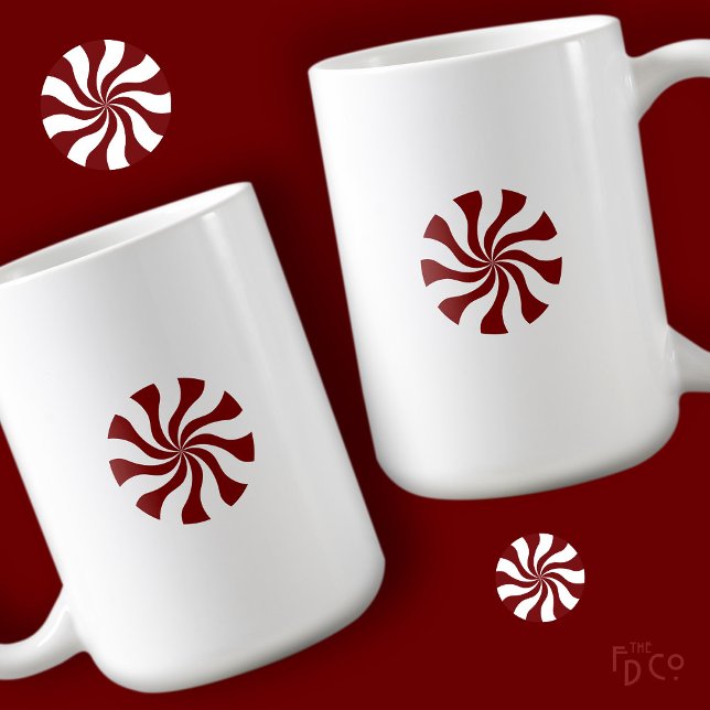 Minimal Fun Peppermint Candy Swirl Hot Chocolate  Kaffeetasse (Von Creator hochgeladen)