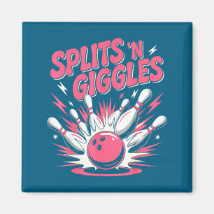 Minimal Funny Splits 'n Giggles Bowling Magnet