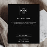 Minimal für das Business Marketing Schwarz Flyer<br><div class="desc">Einfaches Business-Flyer.</div>