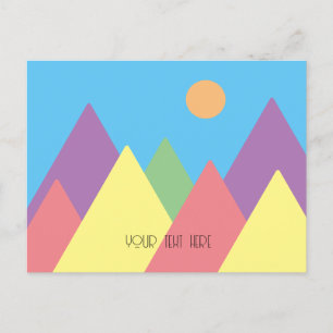 Minimal Gebirgskunst, einfach mcm Postkarte