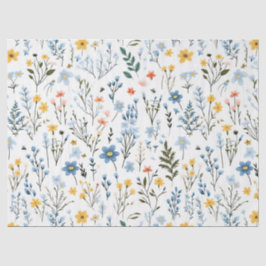 Minimal Gentle Colorful Garden Wildflowers Nursery Seidenpapier