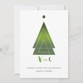 Minimal geometrische Weihnachtsbaumkarte Feiertagskarte