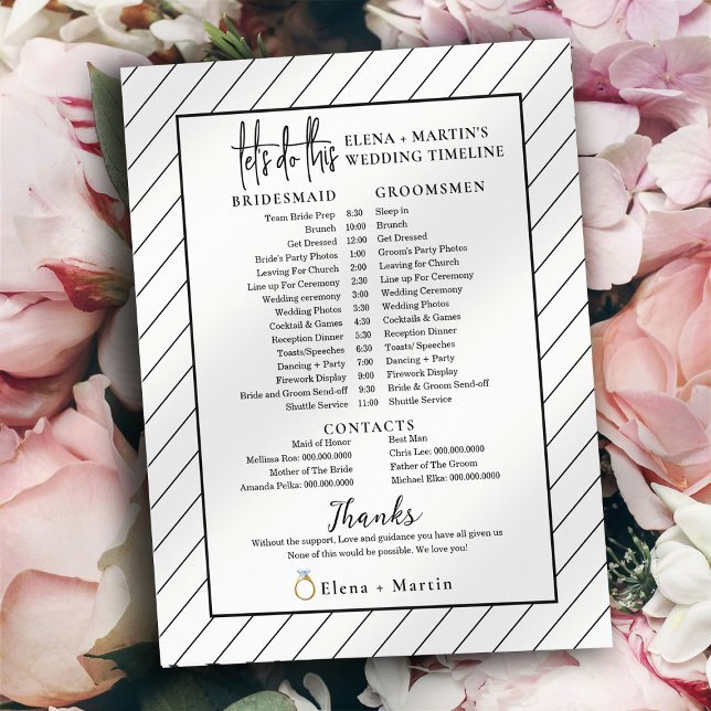 Minimal gezeichneter Skripttext Hochzeitstag Zeitl (Von Creator hochgeladen)