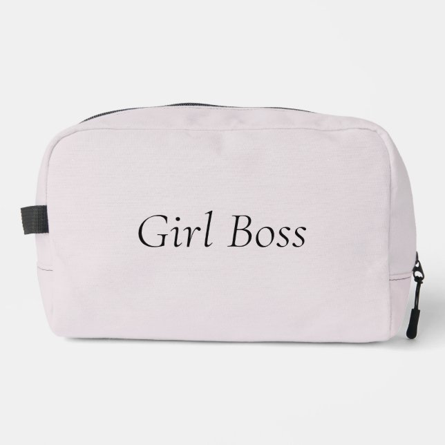 Minimal Girl Boss Modern Waschbeutel (Vorderseite)