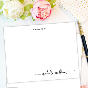 Minimal Girly Elegante Calligrafy Script Note from Mitteilungskarte